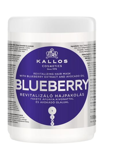 Kallos KJMN Blueberry Revitalizing Hair Mask rewitalizująca maska do włosów z ekstraktem jagód 1000ml