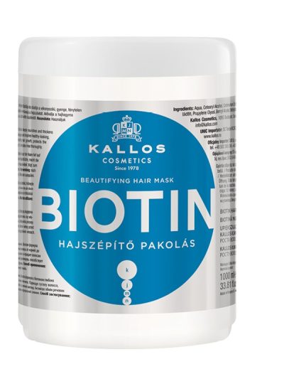 Kallos KJMN Biotin Beautifying Hair Mask upiększająca maska do włosów z biotyną 1000ml