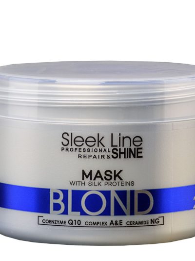 Stapiz Sleek Line Blond Mask maska z jedwabiem do włosów blond zapewniająca platynowy odcień 250ml