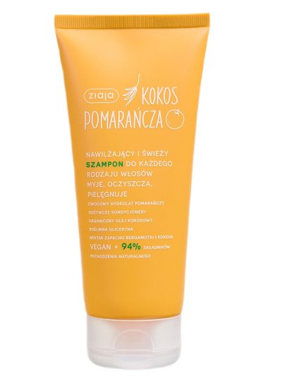 Ziaja Kokos Pomarańcza nawilżający i świeży szampon do każdego rodzaju włosów 200ml