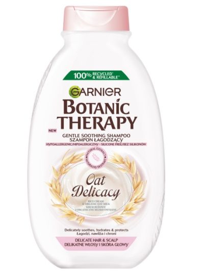 Garnier Botanic Therapy Oat Delicacy szampon łagodzący do delikatnych włosów i skóry głowy 400ml