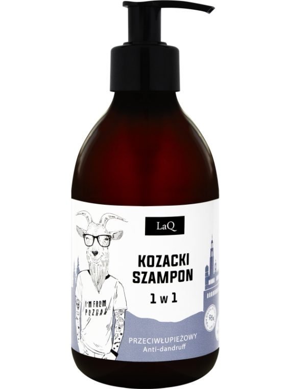 LaQ Kozacki szampon 1w1 przeciwłupieżowy z wyciągiem z drzewa herbacianego i kompleksem dwunastu ziół 300ml