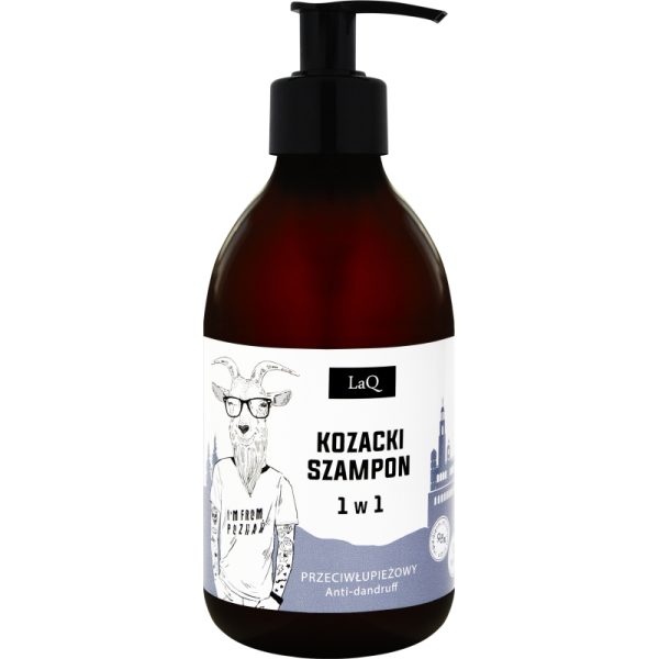 LaQ Kozacki szampon 1w1 przeciwłupieżowy z wyciągiem z drzewa herbacianego i kompleksem dwunastu ziół 300ml