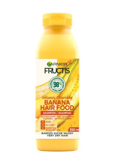 Garnier Fructis Banana Hair Food odżywczy szampon do włosów bardzo suchych 350ml