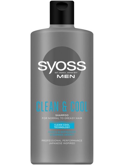 Syoss Men Clean & Cool Shampoo szampon do włosów normalnych i przetłuszczających się 440ml