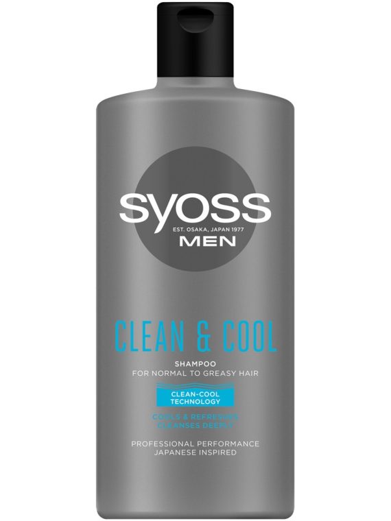 Syoss Men Clean & Cool Shampoo szampon do włosów normalnych i przetłuszczających się 440ml