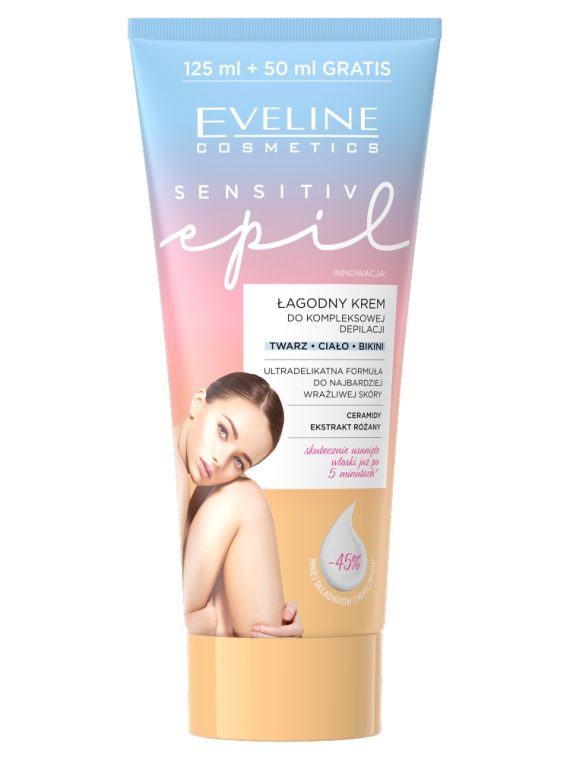 Eveline Cosmetics Sensitive Epil łagodny krem do kompleksowej depilacji 175ml