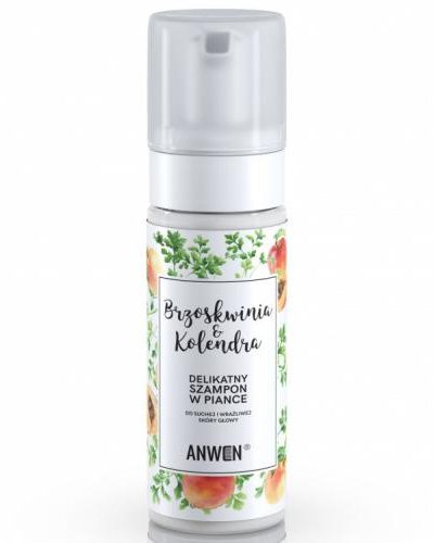 Anwen Szampon w piance do suchej i wrażliwej skóry głowy Brzoskwinia & Kolendra 170ml