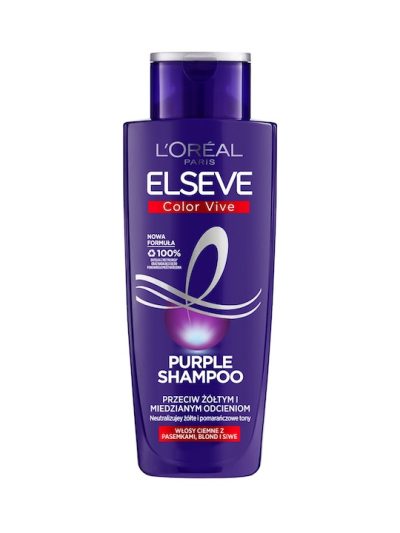 L'Oreal Paris Elseve Color-Vive Purple Shampoo fioletowy szampon przeciw żółtym i miedzianym odcieniom 200ml