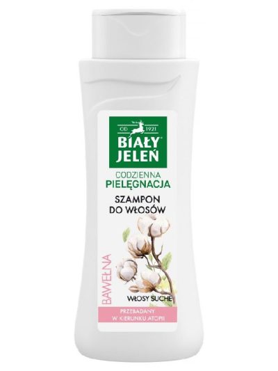 Biały Jeleń Szampon do włosów suchych z czystą bawełną 300ml