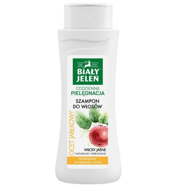 Biały Jeleń Szampon do włosów jasnych z octem jabłkowym 300ml