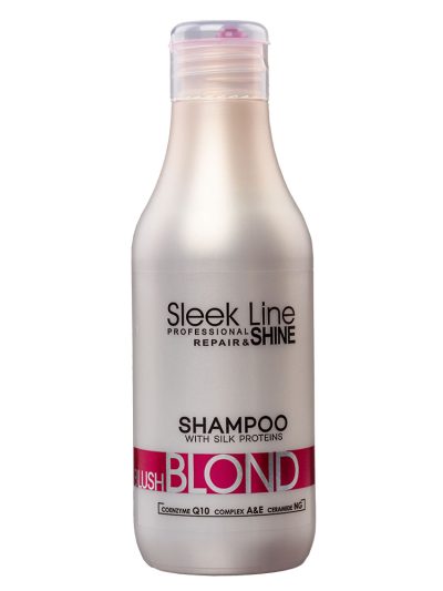 Stapiz Sleek Line Blush Blond Shampoo szampon do włosów blond z jedwabiem 300ml