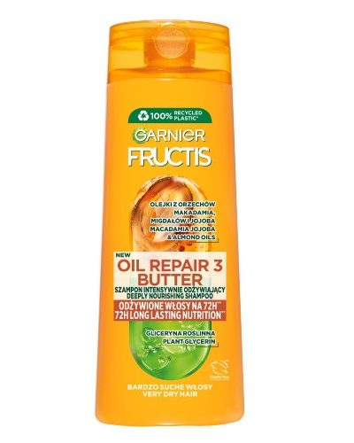 Garnier Fructis Oil Repair 3 Butter szampon intensywnie odżywiający do włosów bardzo suchych 400ml