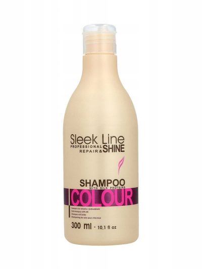 Stapiz Sleek Line Colour Shampoo szampon z jedwabiem do włosów farbowanych 300ml