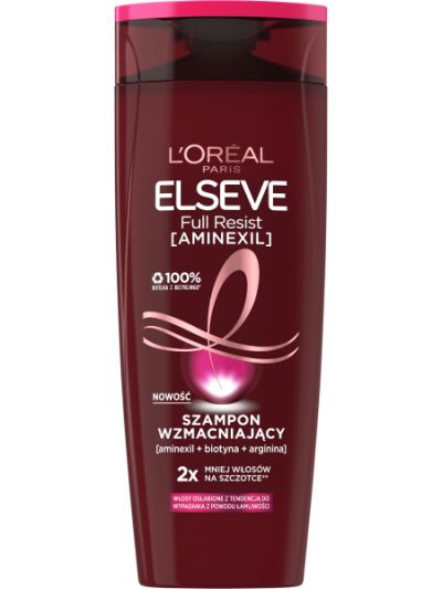 L'Oreal Paris Elseve Full Resist szampon wzmacniający do włosów osłabionych z tendencją do wypadania z powodu łamliwości 400ml