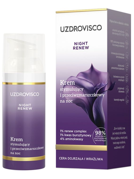 UZDROVISCO Night Renew krem stymulujący i przeciwzmarszczkowy na noc 50ml
