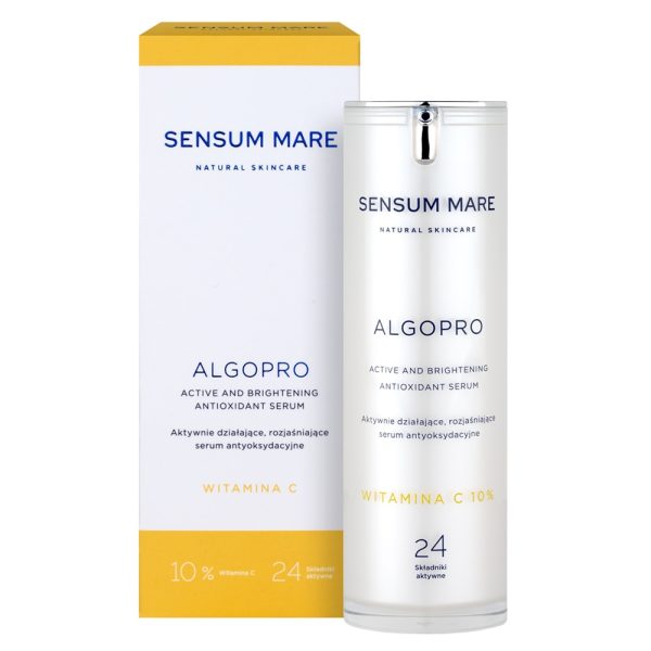 Sensum Mare Algopro aktywnie działające rozjaśniające serum antyoksydacyjne z 10% witaminą C 30ml