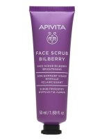 Apivita Face Scrub Bilberry rozświetlający peeling do twarzy z borówką 50ml