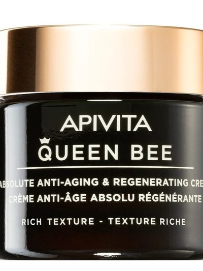 Apivita Queen Bee Absolute Anti-Aging & Regenerating Cream Rich Texture krem przeciwzmarszczkowy o bogatej konsystencji 50ml