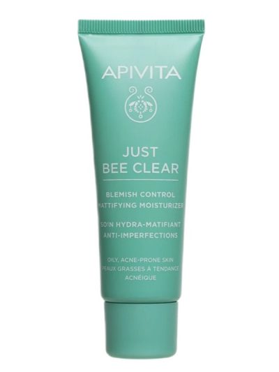 Apivita Just Bee Clear Blemish Control Mattifying Moisturizer matujący żel-krem na skórę tłustą i skłonną do trądziku 40ml