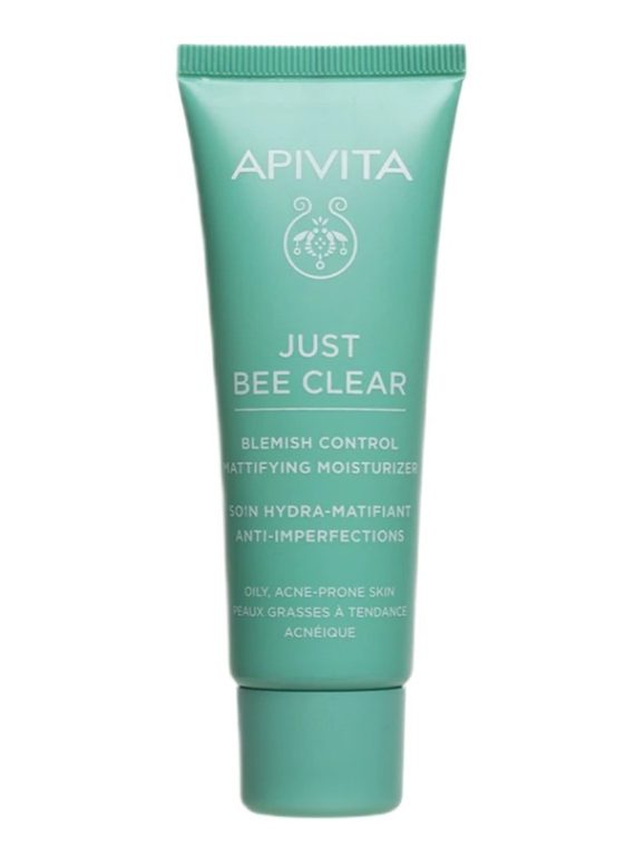 Apivita Just Bee Clear Blemish Control Mattifying Moisturizer matujący żel-krem na skórę tłustą i skłonną do trądziku 40ml