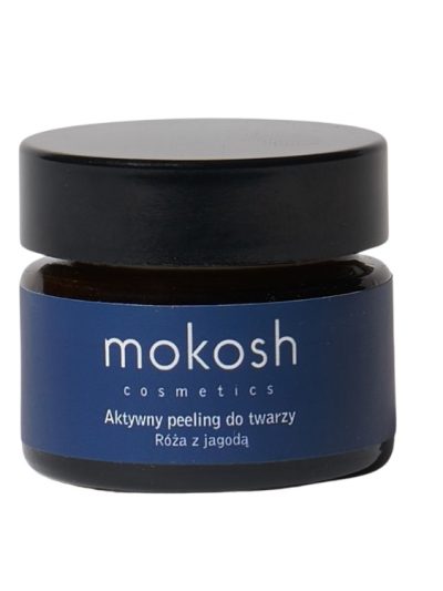 Mokosh Aktywny peeling do twarzy Róża z jagodą 15ml