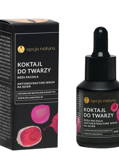 Opcja Natura Koktajl do twarzy antyoksydacyjne serum na dzień Róża i Paczula 30ml