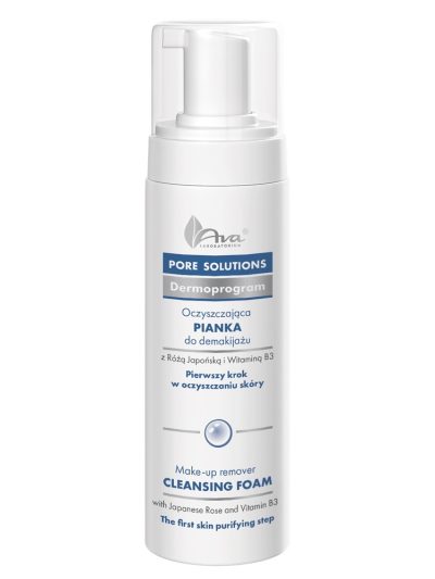 Ava Laboratorium Pore Solutions oczyszczająca pianka do demakijażu z różą japońską i witaminą B3 150ml