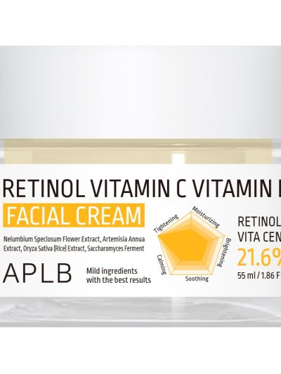 APLB Retinol Vitamin C Vitamin E Facial Cream rozświetlający krem do twarzy 55ml