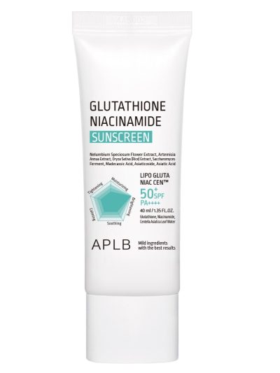 APLB Glutathione Niacinamide Sunscreen rozjaśniający krem do twarzy z filtrem 40ml