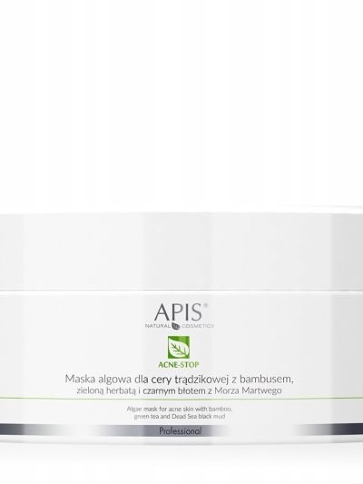 APIS Acne-Stop maska algowa dla cery trądzikowej z bambusem zieloną herbatą i czarnym błotem z Morza Martwego 100g
