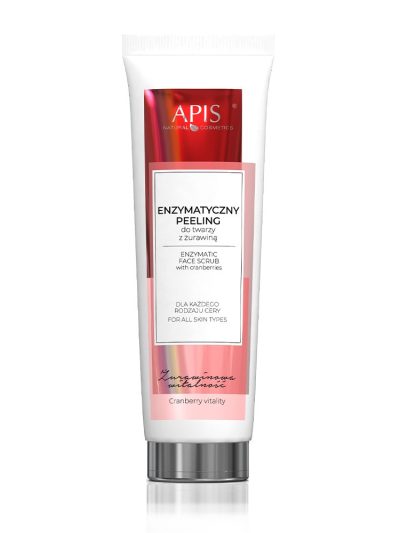 APIS Żurawinowa Witalność enzymatyczny peeling do twarzy z żurawiną 100ml