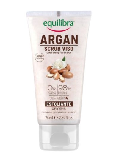 Equilibra Argan Exfoliating Face Scrub złuszczający peeling do twarzy 75ml