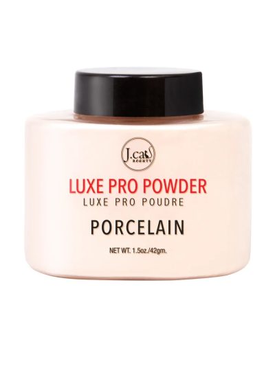 J.Cat Beauty Luxe Pro Powder sypki puder utrwalający 103 Porcelain 42g