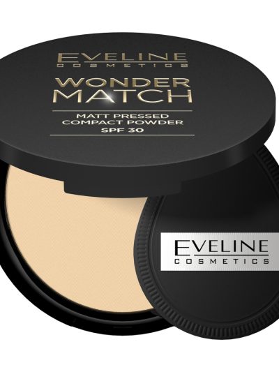 Eveline Cosmetics Wonder Match matowy puder prasowany z filtrem ochronnym SPF30 02 Medium Beige 8g