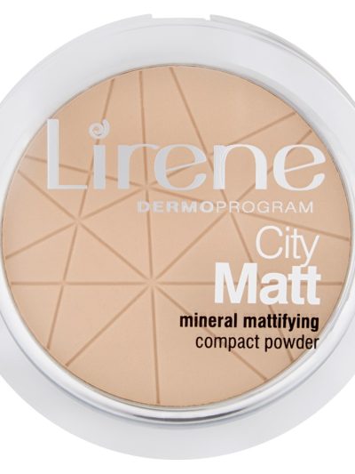 Lirene City Matt Mineral Mattifying Compact Powder mineralny puder matujący 01 Transparentny 9g