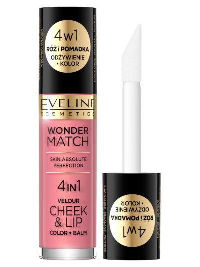 Eveline Cosmetics Wonder Match Velour Cheek&Lip róż i pomadka w płynie 03 4.5ml