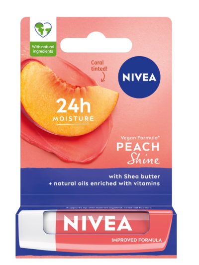 Nivea Pielęgnująca pomadka do ust Peach Shine 4.8g