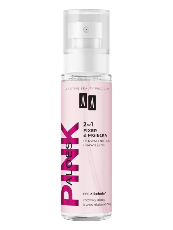 AA Pink Aloes utrwalająco-nawilżający spray 2w1 100ml