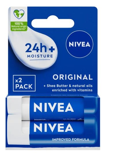 Nivea Pielęgnująca pomadka do ust Original 2x4.8g