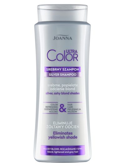 Joanna Ultra Color srebrny szampon do włosów srebrne popielate odcienie blond 400ml