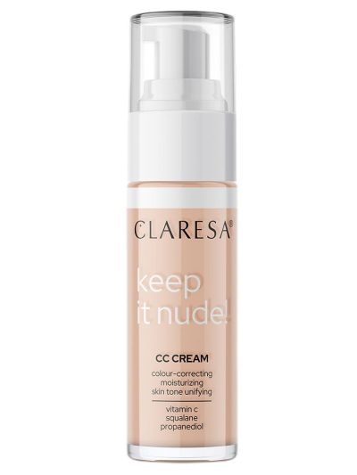 Claresa Keep It Nude! nawilżający krem-podkład wyrównujący koloryt cery 104 Nude 33g