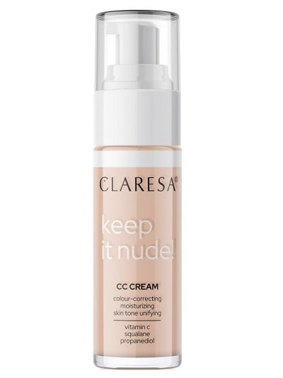 Claresa Keep It Nude! nawilżający krem-podkład wyrównujący koloryt cery 102 Warm Medium 33g