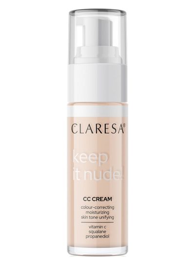 Claresa Keep It Nude! nawilżający krem-podkład wyrównujący koloryt cery 101 Light 33g