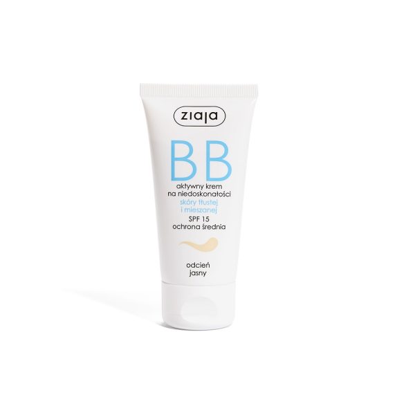 Ziaja BB aktywny krem na niedoskonałości skóry tłustej i mieszanej odcień jasny 50ml