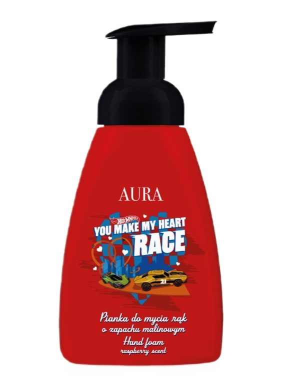 Aura Hot Wheels Hand Foam pianka do mycia rąk Malina 300ml