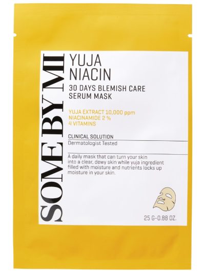 Some By Mi Yuja Niacin Blemish Care Serum Mask rozjaśniająca maska-serum w płachcie 25g