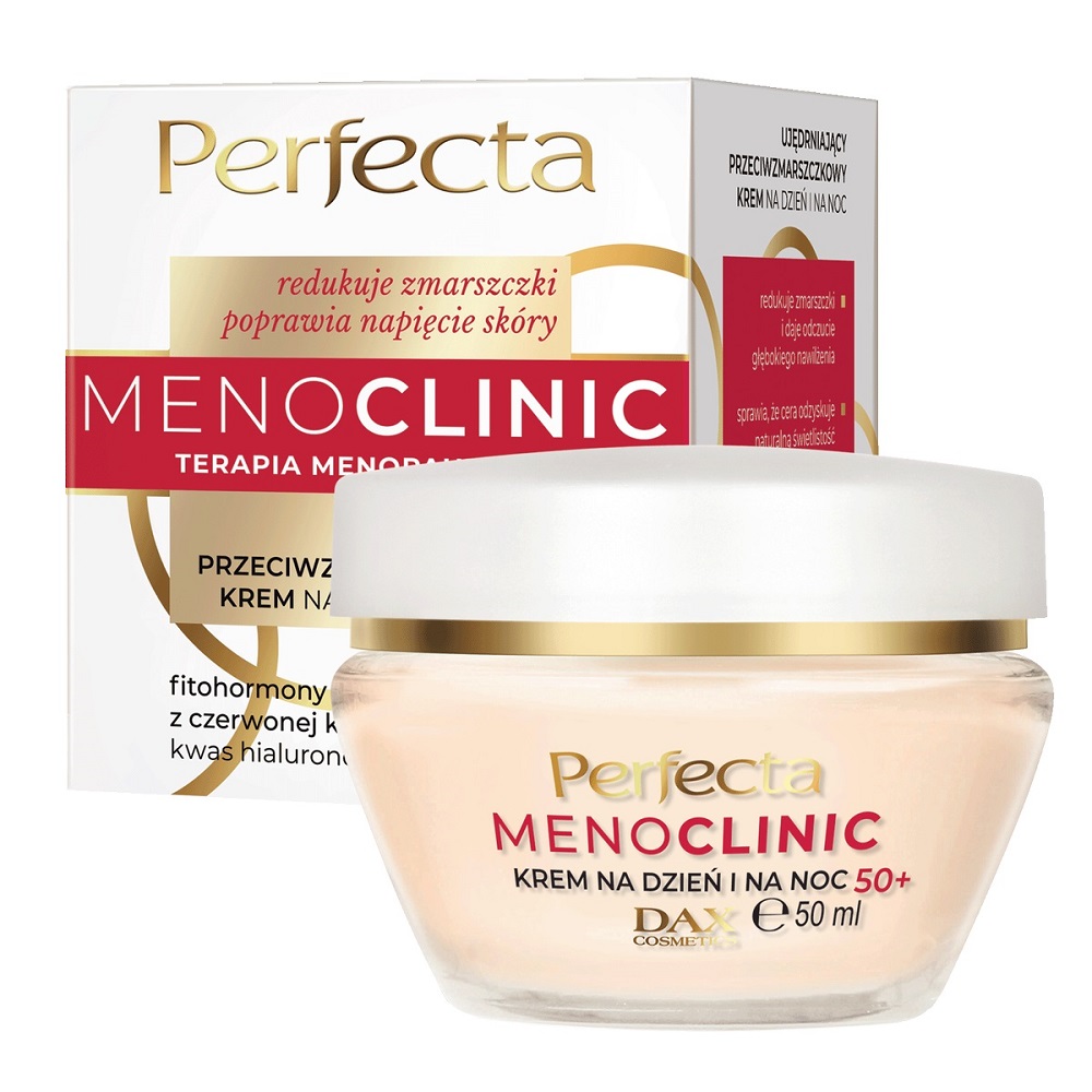 Perfecta Perfecta Menoclinic straffend Gesichtscreme Anti-Falten 50+ für den Tag und für die Nacht 50ml — Inhaltsstoffe und Bewertung