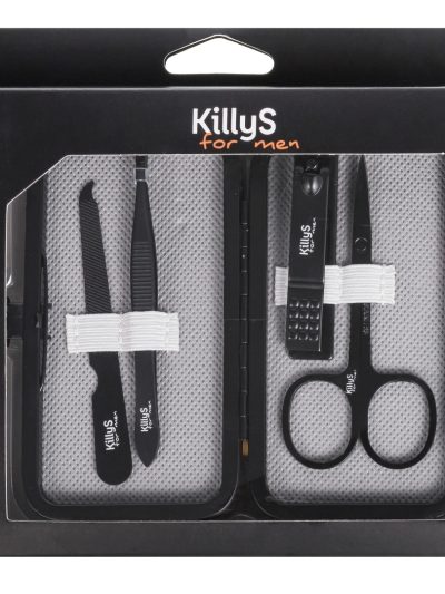 KillyS For Men Accessory Set zestaw nożyczki do paznokci + obcinaczki do paznokci + pilnik do paznokci + pęseta do depilacji