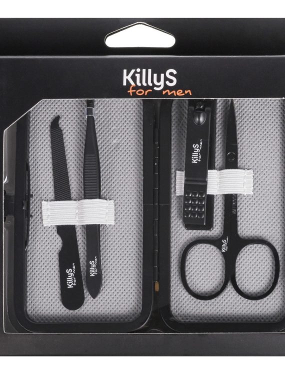 KillyS For Men Accessory Set zestaw nożyczki do paznokci + obcinaczki do paznokci + pilnik do paznokci + pęseta do depilacji
